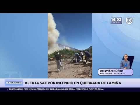 Alerta SAE en Tarapacá: Ordenan evacuar por incendio forestal