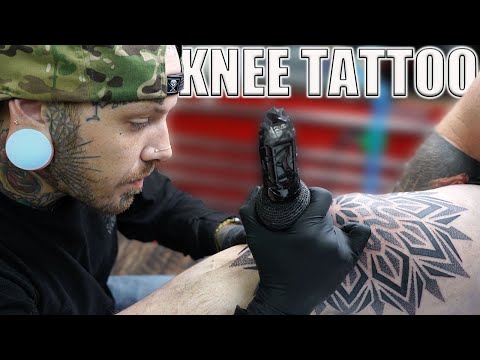 Getting your knee tattooed start to finish!