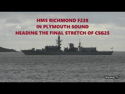 RETURNING FROM DEPLOYMENT! HMS RICHMOND F239 HEADS THE FINAL STRETCH FROM ANCHOR No  2 TO BASE