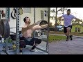 Vlog #91: 350lbs x 3 Zombie Squat & 375lbs x 1 PR's! | Heavy Sled Drag PR 610lbs | 1-Legged Bounding