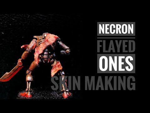 necron flayed ones - skin making (no green stuff!) - toy table...