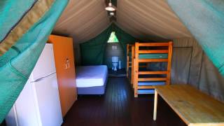 preview picture of video 'SAFARI TENTS AT SHOAL BAY HOLIDAY PARK'