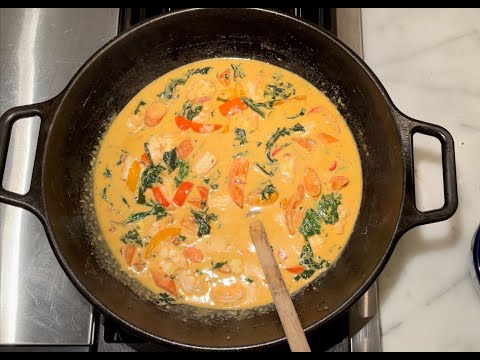 How To Make Thai Red Curry With Shrimp & Vegetables