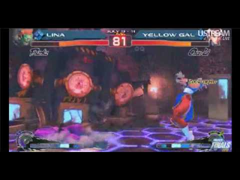 |EVO 2010| SSF4 - Lina (Blanka) vs. Yellow Gal (Chun-Li) - Women Finals