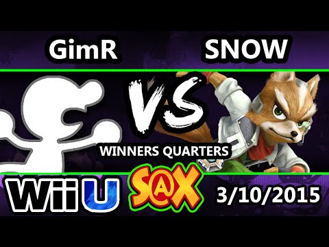 S@X - VGBC| GimR (G&W) Vs. Snow (Fox) SSB4 Winners Quarters - Smash4 - Smash Wii U