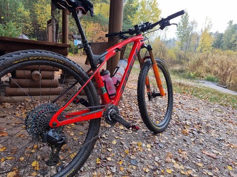 Rinas onboard - MTB Single Track Michałów Grabina Ornecka Warszawa 2022.10.23 - Trek Supercaliber XC