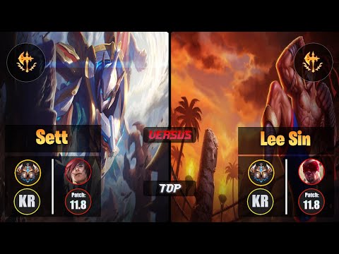 Challenger SETT [Conqueror] (Top) VS  LEE SIN - Challenger KR Patch 11.8