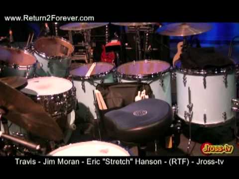 James Ross @ Lenny White (Drum Kit Setup) - "Behind The Scene RTF Concert pt.1" - Jross-tv