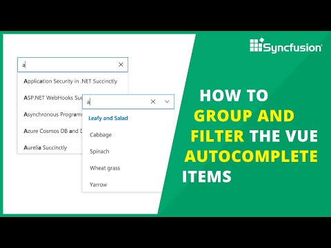 How to Group and Filter the Vue AutoComplete Items