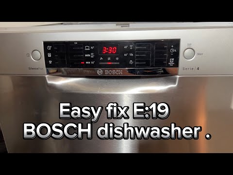 Easy fix error E:19 BOSCH series 4 dishwasher quick change of valve .Fehler 19 .E19.DIY easy repair.