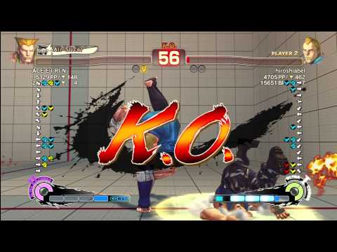 ACE E I RI N [Guile] vs hiroshiabel [Abel] SSF4 Arcade Edition