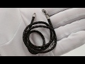 Відео огляд Шнурок із плетеної шкіри зі срібним замком тш89