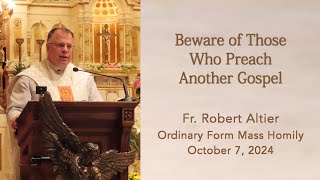 Beware of Those Who Preach Another Gospel