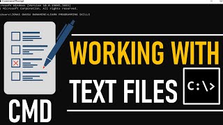 How to Create, Rename, Move and Delete Text Files in CMD