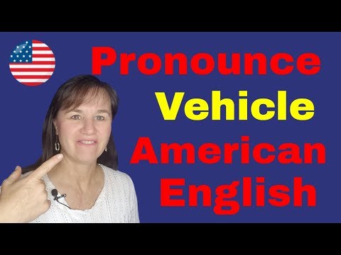 Part of a video titled How to pronounce vehicle in English - YouTube