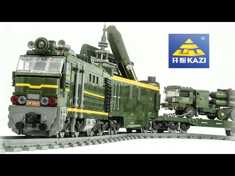 KAZI Military Continental Missile Train Building Blocks Bricks Set Unboxing & Review