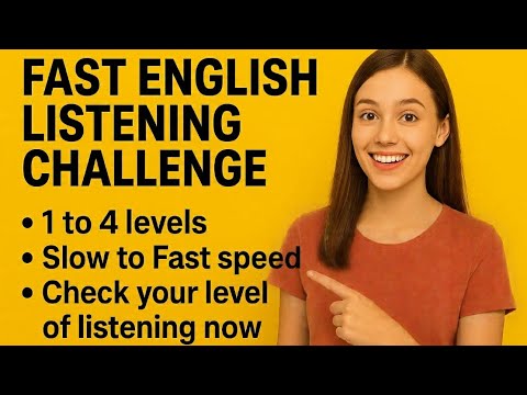 Fast English listening Challenge  |Test your skills  now l #Englishlistening #learnenglish  