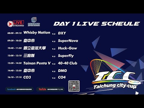 TCC Taichung City Cup 2024 臺中市城市盃國際飛盤爭奪賽 | 全程轉播 | DAY1 | HD