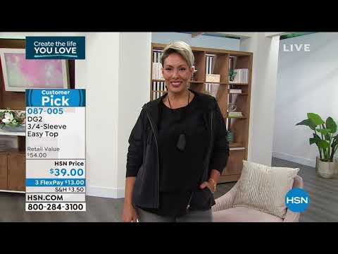 DG2 by Diane Gilman 3/4Sleeve Easy Top