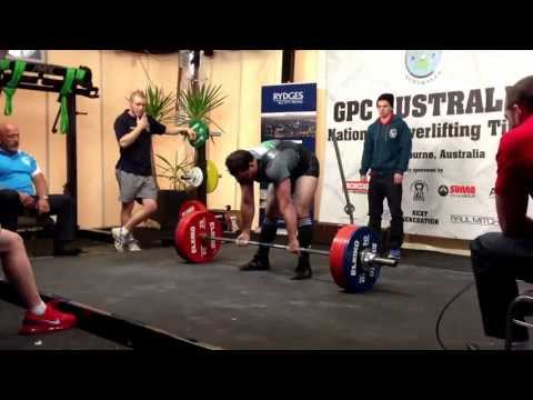 GPC Australia Nationals 2013 - Equipped Deadlift - 3rd attempt - 272.5kg - no lift