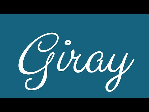 Learn how to Write the Name Giray Signature Style in Cursive Writing