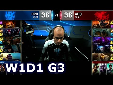 H2K vs AHQ - Week 1 Day 1 | Group C LoL S6 World Championship 2016 W1D1 | H2K Gaming vs ahq