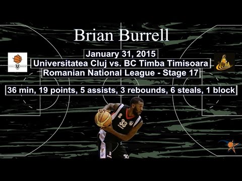 Brian Burrell - "U" Cluj vs BC Timba Timisoara HIGHLIGHTS