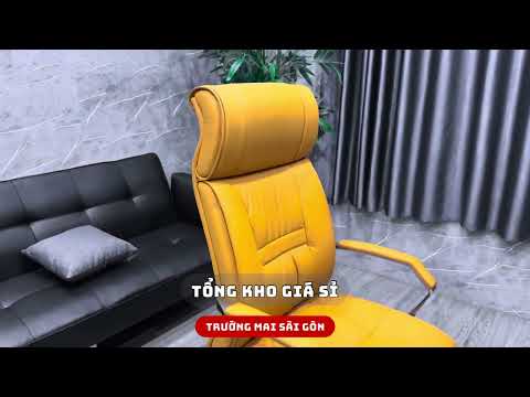 Ghế Giám Đốc Lưng Da Tay Ốp Hợp Kim - GGĐ21