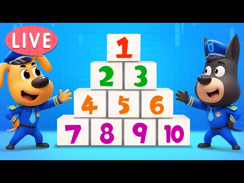 🔴LIVE | Counting 1 to 10 | Kids Learn Numbers | Useful Cartoon | Sheriff Labrador