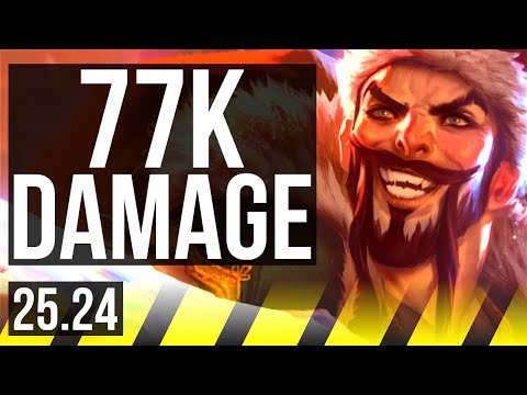 DRAVEN & Rakan vs YUNARA & Shen (ADC) | 77K damage | KR Master | 25.24