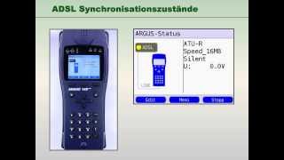 Präsentation-Argus-145-plus-Tester-ADSL-Synchronisation-Zustände-mit-Status-Erkärung