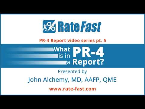PR-4 Reports by RateFast Video 4 - What is in a PR-4 Report