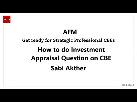 AFM CBE Investment Appraisal Question
