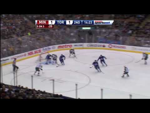 Jonas Gustavsson save vs Minnesota Wild - November 10th 2009 (HD)