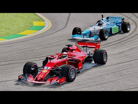 Ferrari F1 2018 vs Benetton F1 1996 - Melbourne