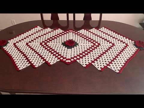 Camino de mesa a crochet 🧶 Paso a Paso