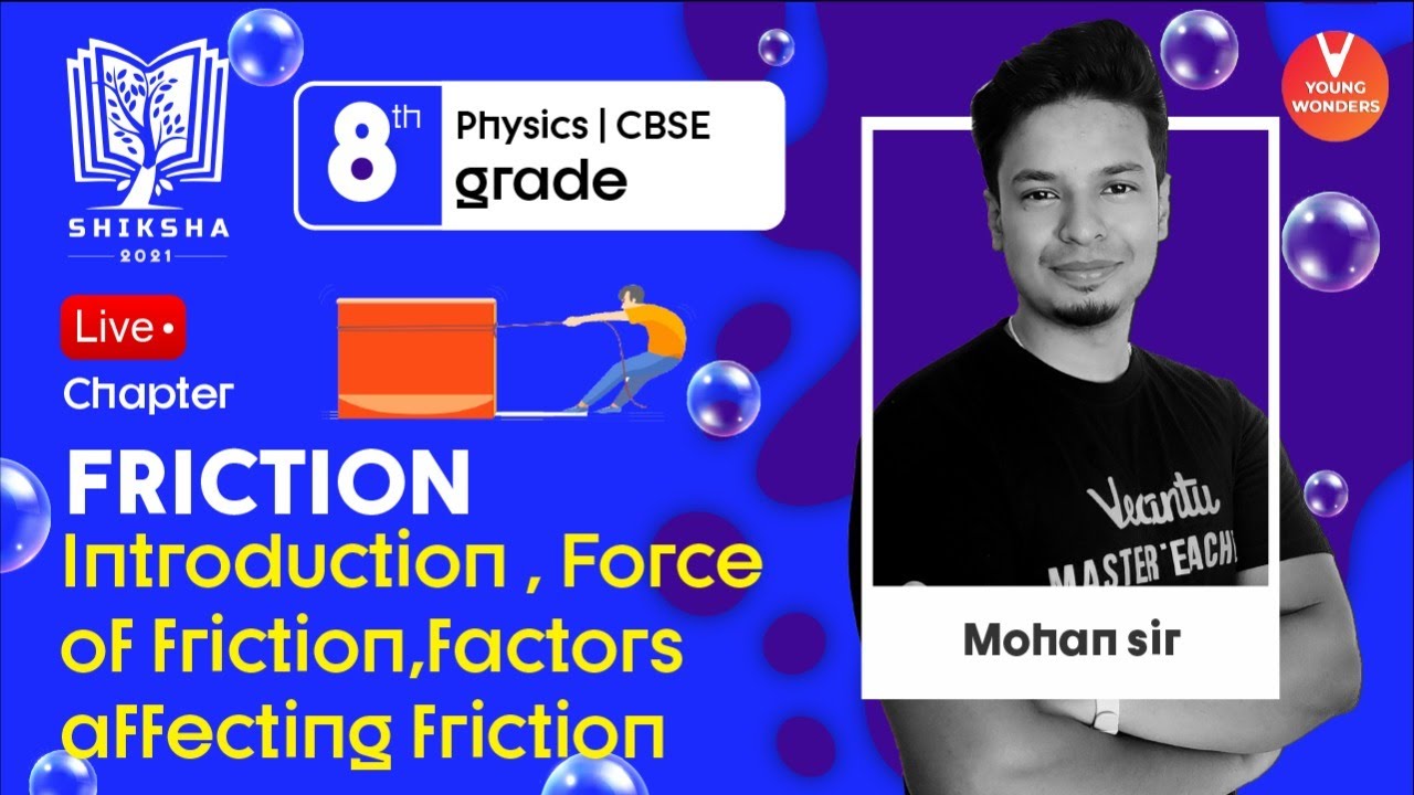 Friction - Introduction | Force of Friction, Factors Affecting Friction | Class 8 Science |Mohan Sir