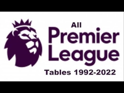 All Premier League Tables (1992-2022)