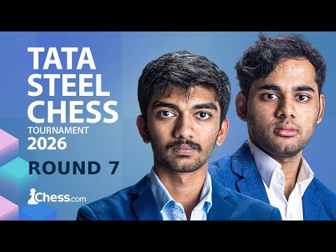 GUKESH, PRAGG, ARJUN BATTLE | TATA STEEL CHESS ROUND 7 | Vertical stream