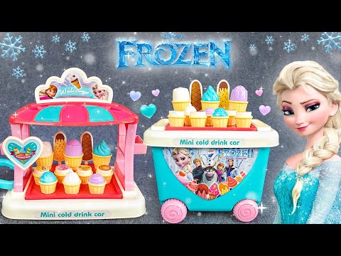 Satisfying with Unboxing Frozen Elsa Ice Cream Cart, Disney Kitchen Set Collection Review | ASMR