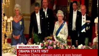 Queen humiliates President Obama at Buckingham Palace by refusing toast - May 24 2011