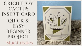 Cricut Joy | Cactus Card | Easy Insert Card
