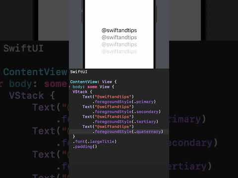How to Use Hierarchical Foreground Styles in SwiftUI for Text thumbnail
