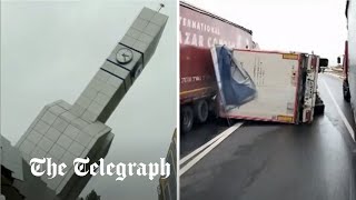 video: Watch: Storm in Turkey kills at least four people, topples clock tower and overturns trucks
