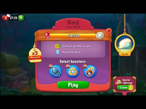 FISHDOM:  💥💥 Level 10137 Hard Level, 10138, 10139 All No boosters 💥💥