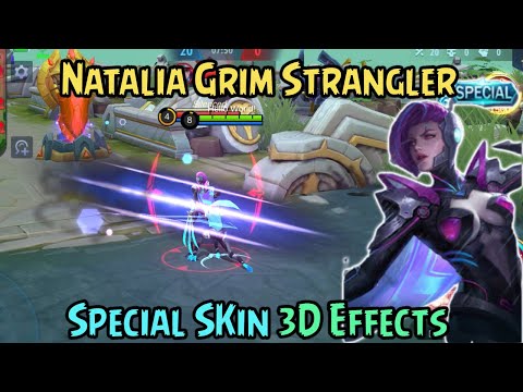 Natalia Grim Strangler 【SPECIAL】 Skin Gameplay (COOL STEALTHY ASSASSIN!) | Mobile Legends