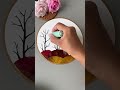 Make a beautiful landscape of autumn with fallen leaves! Creative painting