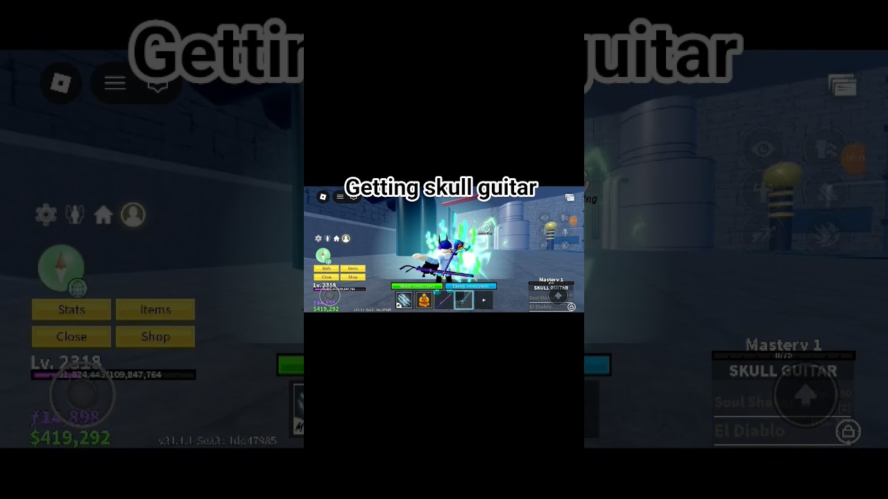 getting skull guitar #bloxfruits