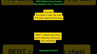 BERT model In Generative AI