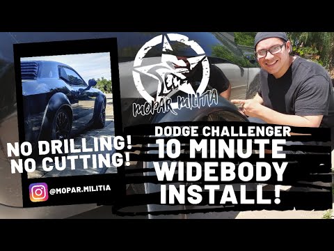 Dodge Challenger - 10 Minute Widebody Install - AVS Fender Flare Kit - Mopar Militia